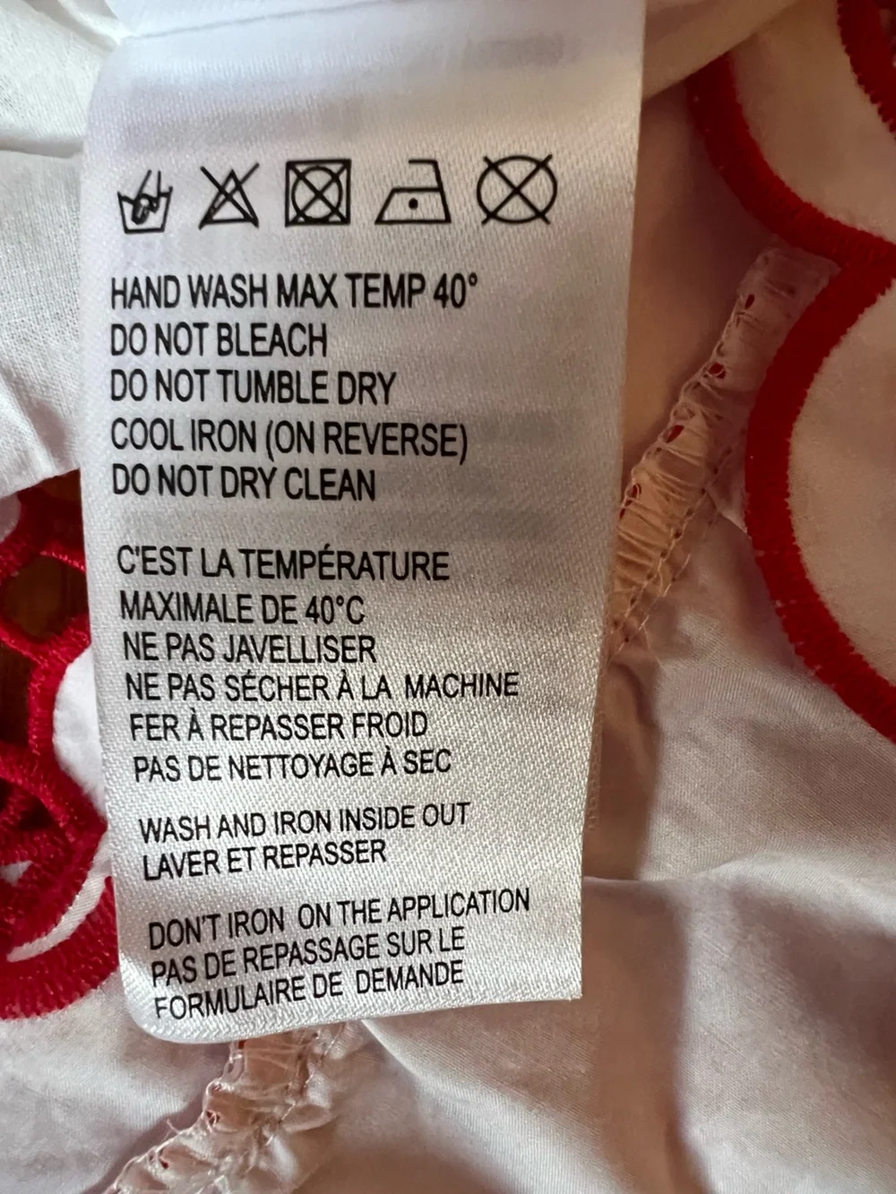 FARM Rio White Richelieu Red Embroidery Maxi Dress M - Picture 10 of 16